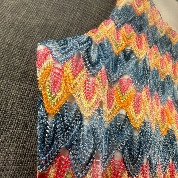 Vintage Giorgio Fiorelli Collection Knit Dress Sleeveless Multicolor Medium USA - Picture 6 of 12